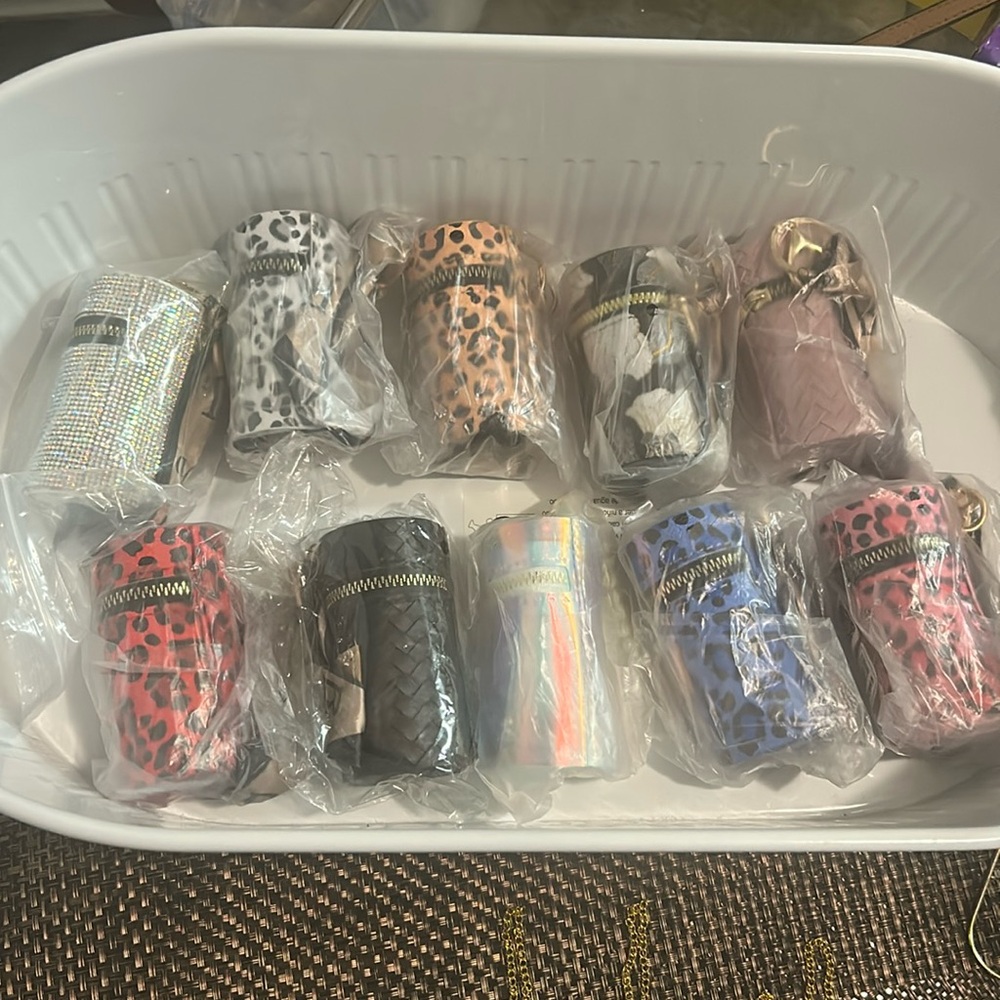 Assorted Patterned Keychain Pouches